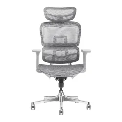 Ghế công thái học MANSON Atum | Xám, 120kg, Chân xoay, Lưng lưới - Máy Tính Bàn Đắk Lắk