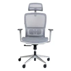 Ghế công thái học GAMI LUM2 | Xám, 150kg, Chân xoay, tay 2D, Lưng lưới - Máy Tính Bàn Đắk Lắk
