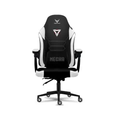 Ghế gaming CENTAUR MECHA | Đen trắng, 150kg, Chân xoay, Da PU - Máy Tính Bàn Đắk Lắk