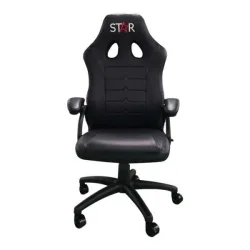 Ghế gaming OEM Máy Tính Bàn Đắk Lắk E100 | Đen trắng, 100kg, Chân xoay, Da PU, Không BOX, Ráp sẵn - Máy Tính Bàn Đắk Lắk