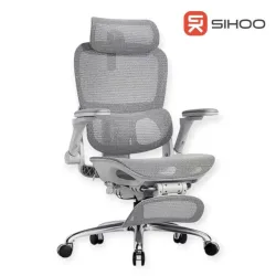 Ghế gaming Sihoo B300 Pro Trắng xám | Có kê chân, Công thái học - Máy Tính Bàn Đắk Lắk