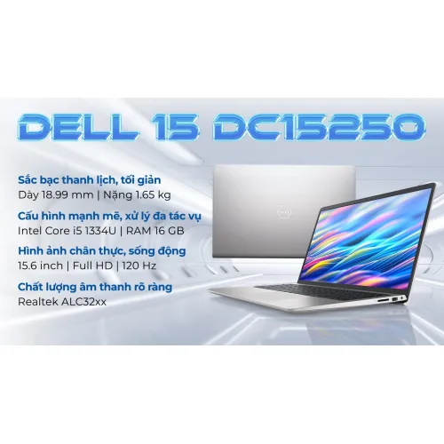 Laptop Dell 15 DC15250 - 71071928 (i5 1334U, 8GB, 512GB, Full HD 120Hz, OfficeH24+365B, Win11) NEW