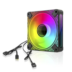 Quạt tản nhiệt PC Coolmoon DM1 | Fan lẻ 120mm, ARGB, Đen - Máy Tính Bàn Đắk Lắk