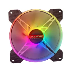 Quạt tản nhiệt PC Coolmoon | Fan lẻ 140mm, RGB, Đen - Máy Tính Bàn Đắk Lắk