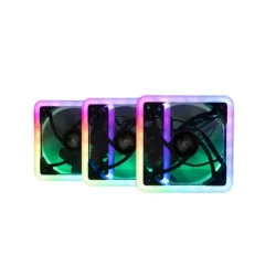 Quạt tản nhiệt PC Darkflash DF800 | Kit 7 fan 140mm, ARGB, Trắng - Máy Tính Bàn Đắk Lắk