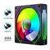 Quạt tản nhiệt PC Coolmoon / Leopard F3 | Fan lẻ 120mm, ARGB, Gió ngược, Đen - 5