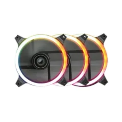 Quạt tản nhiệt PC Hollo | Kit 2 Fan 120mm, RGB, Đen - Máy Tính Bàn Đắk Lắk