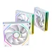 Quạt tản nhiệt PC Leopard Prism 4RS Ultra | Fan lẻ 120mm, ARGB, Gió ngược, Trắng - 1