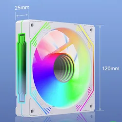 Quạt tản nhiệt PC Redmoon F3 | Fan lẻ 120mm, RGB, Gió ngược, Trắng - Máy Tính Bàn Đắk Lắk