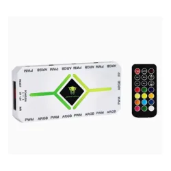 Bộ hub kèm remote sync fan ARGB Leopard - Trắng - Máy Tính Bàn Đắk Lắk