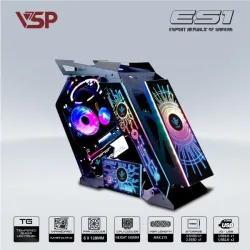 VỎ CASE VSP ESPORT REPUBLIC OF GAMERS ES1 ( NO FAN ) - HÀNG CHÍNH HÃNG - Máy Tính Bàn Đắk Lắk
