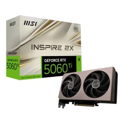 Card màn hình NVIDIA GeForce RTX 5060 Ti MSI INSPIRE 2X OC | 8GB GDDR7, 4608 CUDA, nguồn đề nghị 600W - Máy Tính Bàn Đắk Lắk
