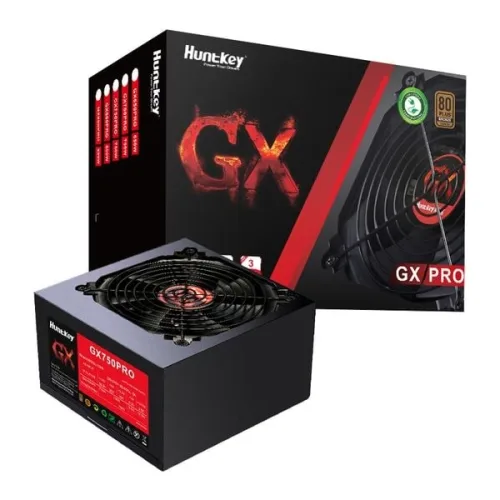 Nguồn máy tính HuntKey GX750 Pro 80 Plus Bronze (230V) - Đen | Non Modular, ATX