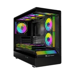 Thùng máy Case Leopard AC-01 - Đen | Hồ cá, kính cong - Máy Tính Bàn Đắk Lắk