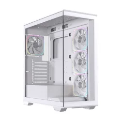 Thùng máy EINAREX Prisma S700 RGB F-ATX (Kèm Sẵn 4F ARGB) | Kính cường lực, USB 3.2 Type-C Gen 2, Trắng - Máy Tính Bàn Đắk Lắk
