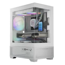 Thùng máy Gamdias Aura GC9M Elite ARGB M-ATX (Kèm Sẵn 3F ARGB) - Trắng - Máy Tính Bàn Đắk Lắk