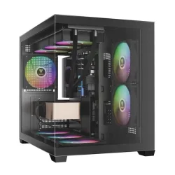 Thùng máy Gamdias GC10M V2 ARGB M-ATX (Kèm Sẵn 3F ARGB) - Đen - Máy Tính Bàn Đắk Lắk