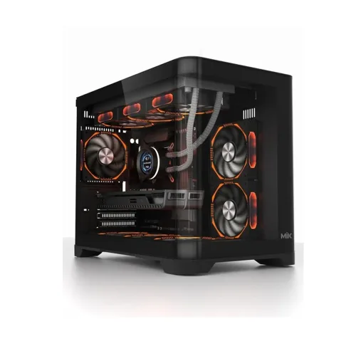Thùng máy Case Mik Focalors-M Đen, Trắng  không kèm fan