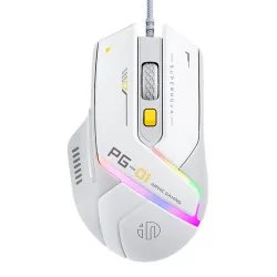 Chuột gaming INPHIC PG1 Chính Hãng | Wired, 12800 DPI, 78g, Trắng - Máy Tính Bàn Đắk Lắk