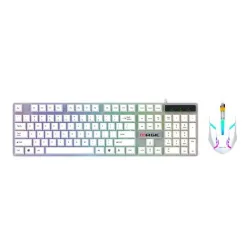 Combo Phím Chuột Gaming Magic KM-01L | Có dây, Led Rainbow, Trắng - Máy Tính Bàn Đắk Lắk