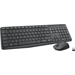 Combo bàn phím chuột không dây Logitech MK235 (920-007937) | 2.4GHz, màu xám đen - Máy Tính Bàn Đắk Lắk