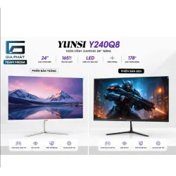 Màn hình cong gaming 24 inch YUNSI 165hz Y240Q8 FULL HD 1ms Đen - chính hãng FULL VAT - Máy Tính Bàn Đắk Lắk