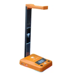 Nút nguồn Leopard kèm giá treo tai nghe RGB - Cam - Máy Tính Bàn Đắk Lắk