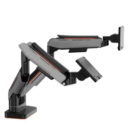 Giá treo màn hình đôi Human Motion T9 Pro II Dual - Xám | 23 - 43 inch - Máy Tính Bàn Đắk Lắk