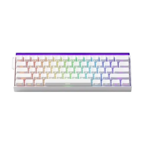 Bàn Phím Cơ Có Dây AKKO Veekos Shine60 SP White Akko Glare Magnetic Switch