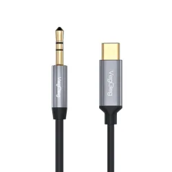 Cáp chuyển Type C sang Audio DC 3.5mm Veggieg V-A624, 1m (Tích hợp chipset DAC) - Máy Tính Bàn Đắk Lắk