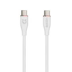 Cáp sạc nhanh Bison CB100 White | C to C, 60W, 1.2m - Máy Tính Bàn Đắk Lắk