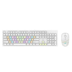 Combo phím chuột giả cơ gaming FD G9500P | Có dây, Fullsize, Membrane, RGB Rainbow, White - Máy Tính Bàn Đắk Lắk