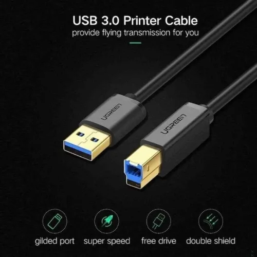 Cáp USB in 3.0 Chuẩn in B dài 2M (US210) Ugreen 10372