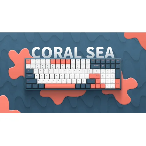Bàn Phím Cơ IQUNIX F96 Coral Sea Wireless RGB Cherry