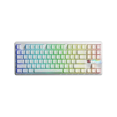 AULA F87 PRO V2 (2605) BÀN PHÍM CƠ GAMING 3 MODE (Phiên bản Màu Trắng Contour/ Star Vector switch)