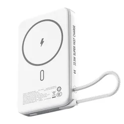 Sạc dự phòng từ tính Movespeed MSP16 22.5W | 10000mAh, Đế dựng, Tích hợp Type C, White - Máy Tính Bàn Đắk Lắk