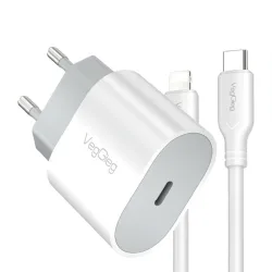 Bộ sạc nhanh Veggieg V-M102 PD20W + Cáp Type C sang Lightning 1.2m - Máy Tính Bàn Đắk Lắk
