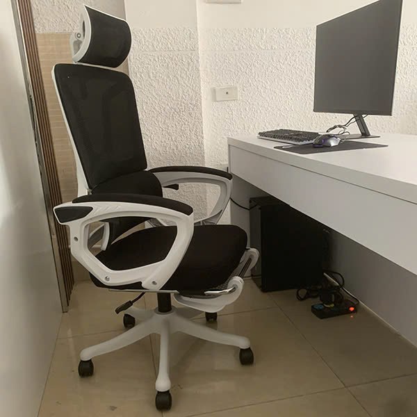 Ghế Công Thái Học EGO-006 BLACK/WHITE BLACK