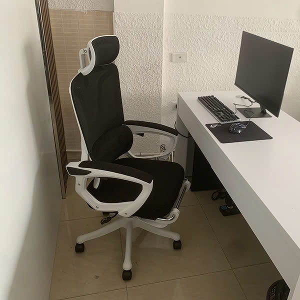 Ghế Công Thái Học EGO-006 BLACK/WHITE BLACK