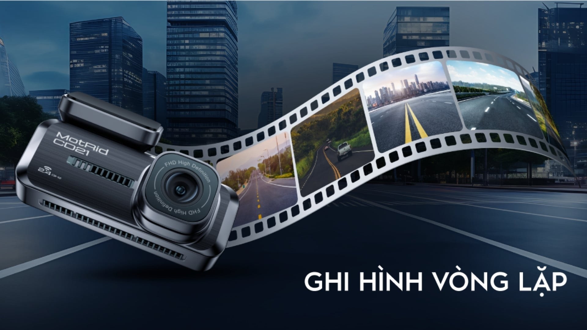 Camera Hành Trình MotRid CD21 – Ghi hình vòng lặp