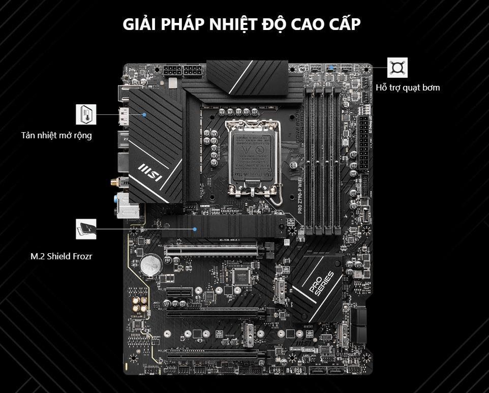 Bo Mạch Chủ Mainboard MSI Pro Z790-P Wifi DDR4