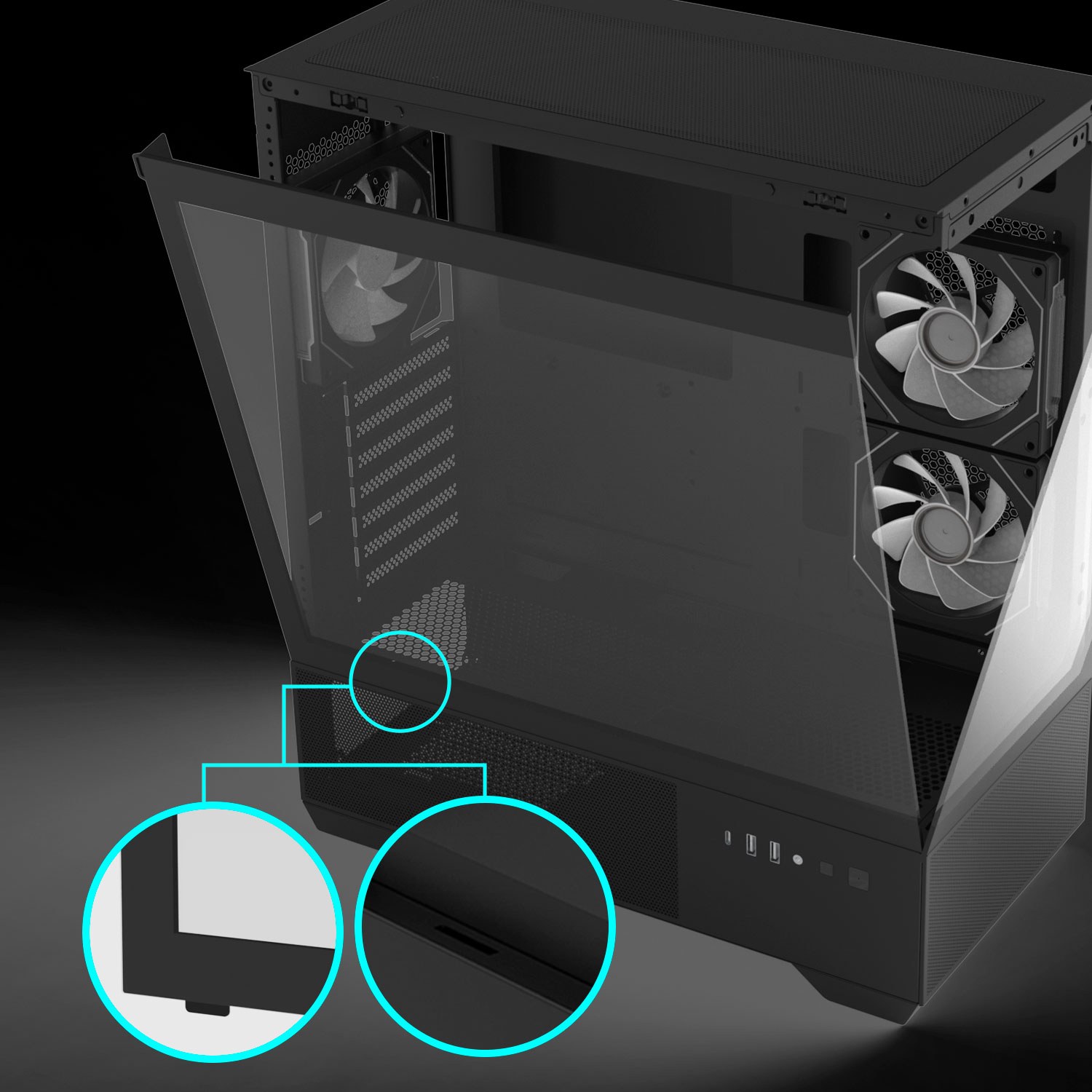 Vỏ case Zalman Chronix V2 (Mid Tower, 3 Fan ARGB 120mm, Màu đen) NEW