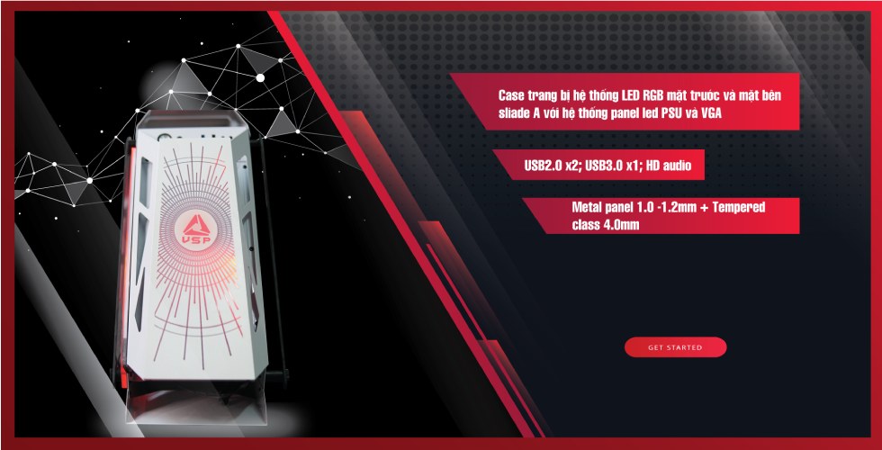 VỎ CASE VSP ESPORT REPUBLIC OF GAMERS ES1 ( NO FAN ) - HÀNG CHÍNH HÃNG