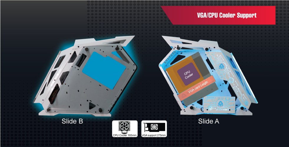 VỎ CASE VSP ESPORT REPUBLIC OF GAMERS ES1 ( NO FAN ) - HÀNG CHÍNH HÃNG