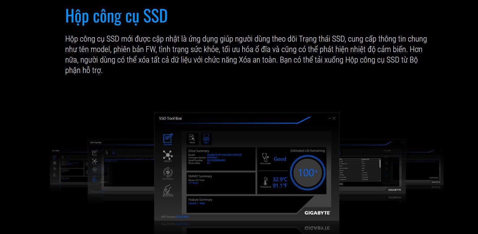 Ổ cứng SSD Gigabyte M.2 2280 PCIe NVMe Gen 3x4