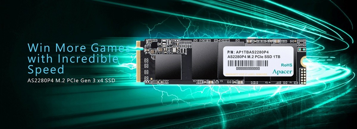 Ổ CỨNG SSD M2 Apacer AS2280Q4X 1TB – NVMe PCIe Gen 3×4 Cũ bảo hành 6 tháng