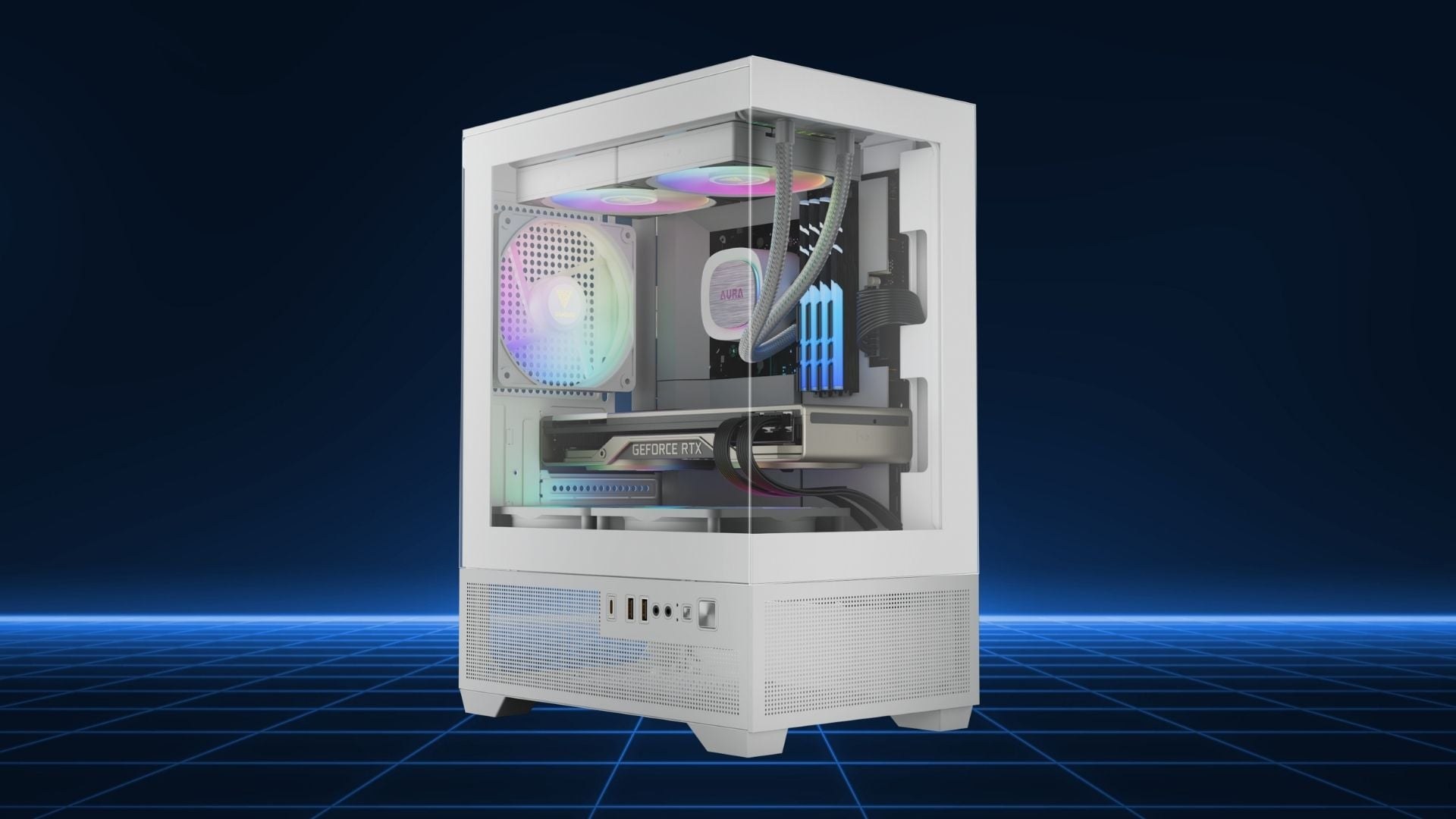 Thùng Máy Gamdias Aura GC9M Elite ARGB M-ATX White – Vẻ Đẹp Tinh Tế