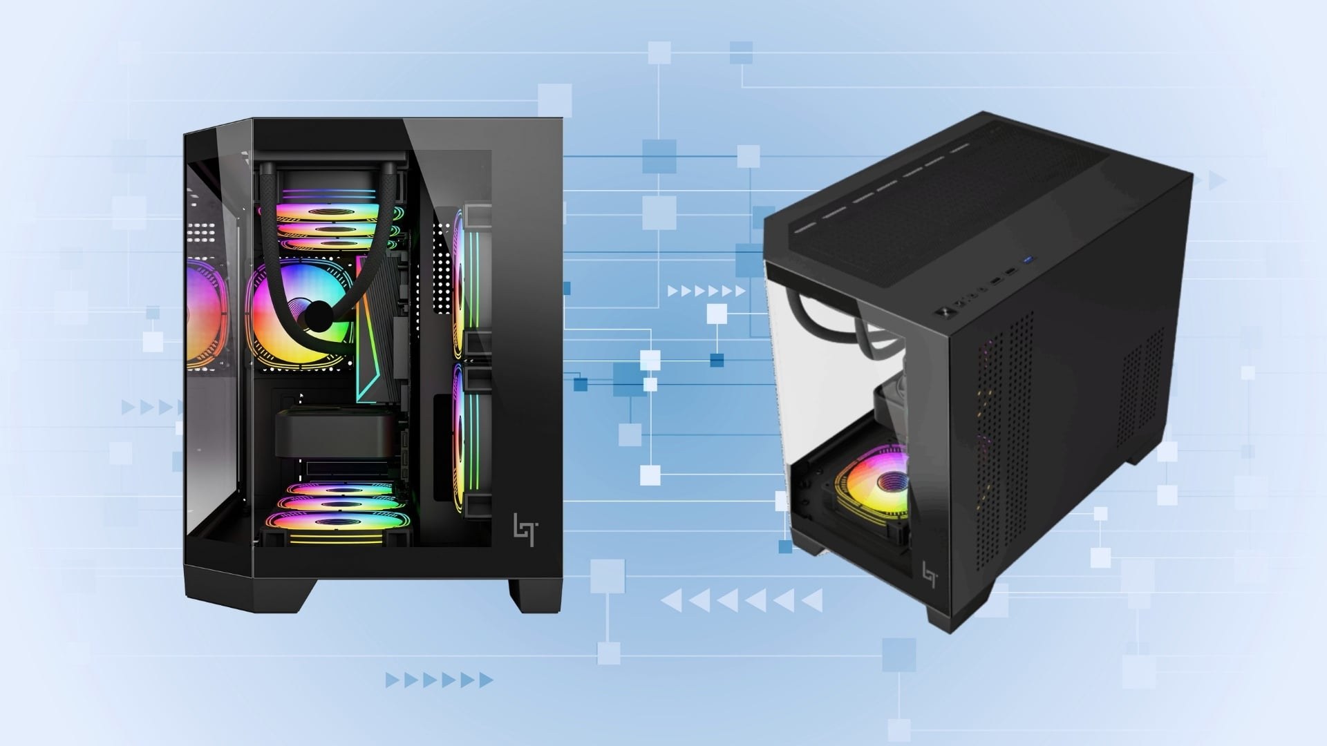 Thùng máy LinkTech Shiva – Kết nối mặt trước tiện dụng