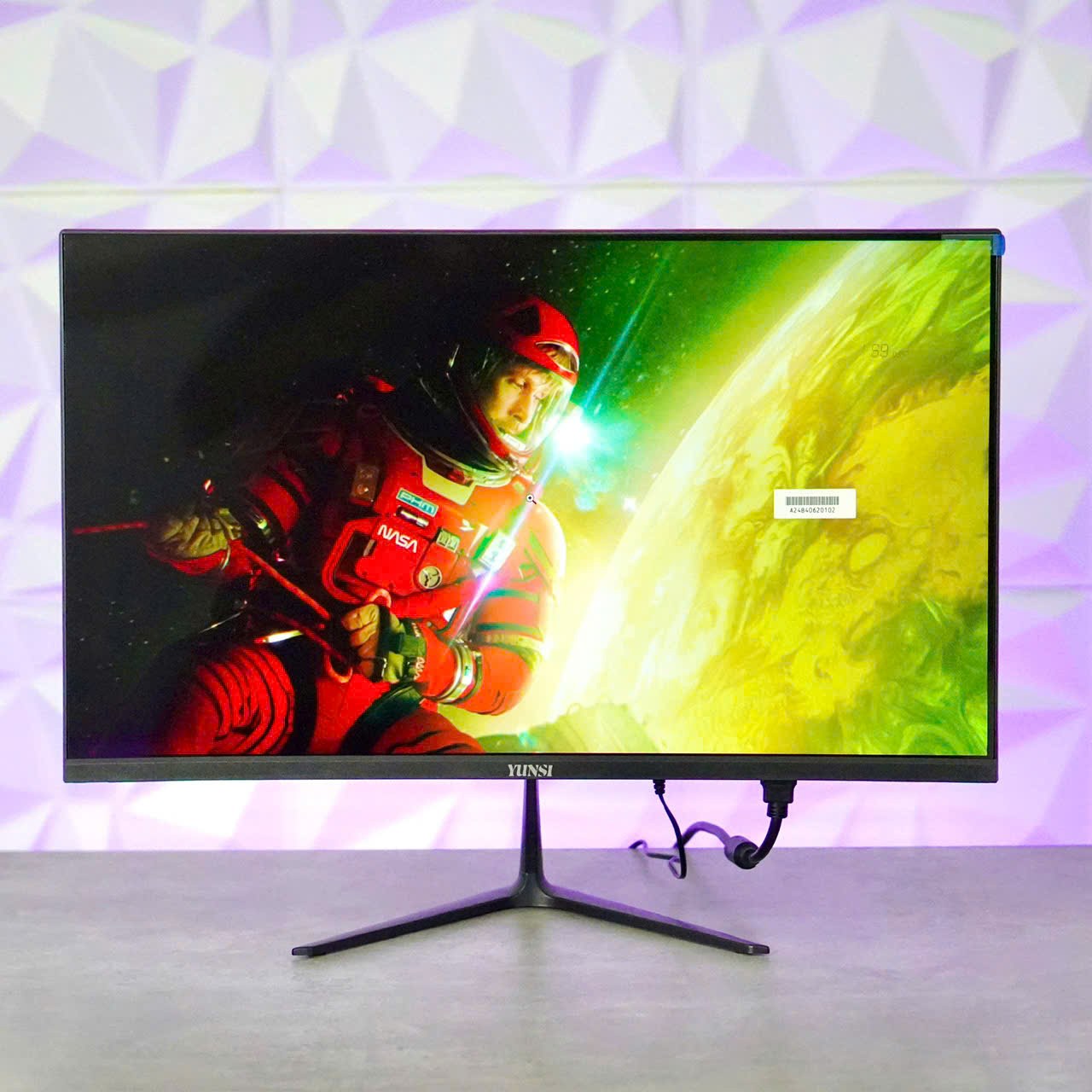 Màn hình cong gaming 24 inch YUNSI 165hz Y240Q8 FULL HD 1ms Đen - chính hãng FULL VAT