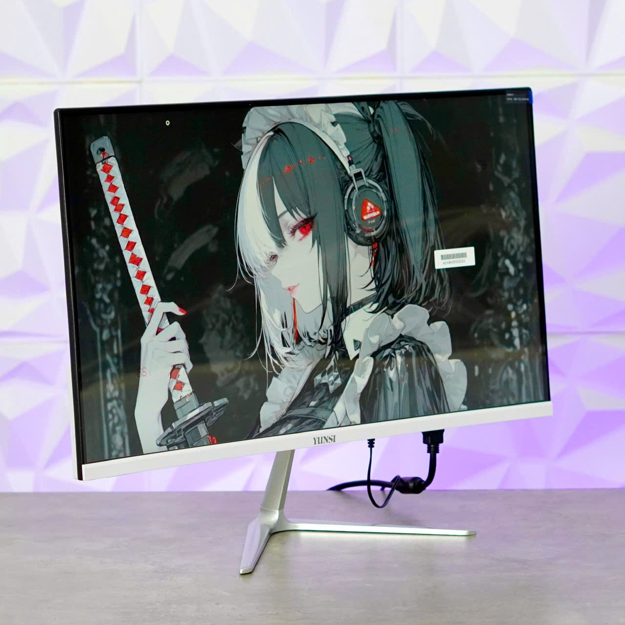 Màn hình cong gaming 24 inch YUNSI 165hz Y240Q8 FULL HD 1ms Đen - chính hãng FULL VAT